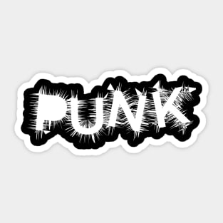 punk typography Sticker